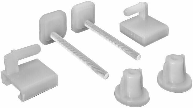 Műanyag WC-ülőke Zsanér Készlet - Ovális Fehér Nylon Csuklópánt Toalett Ülőkéhez, Univerzális Csere Alkatrész, 20g
