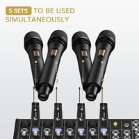 TONOR vezeték nélküli kézi dinamikus mikrofon vevővel 60 m hatótáv erősítő PA karaoke esküvő konferencia fekete TW310 7