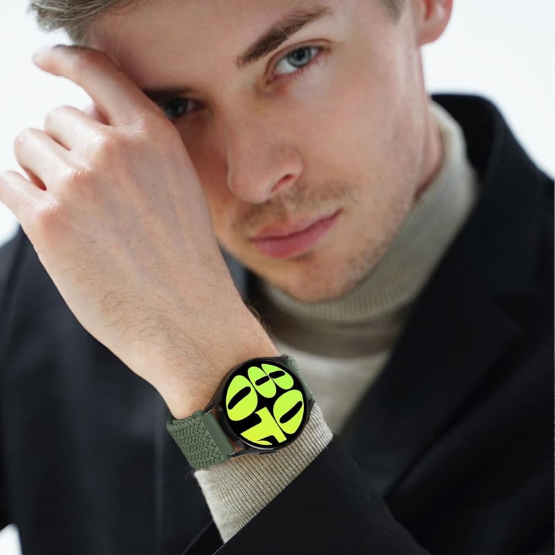 Samsung Galaxy Watch és Garmin órákhoz 20mm-es fonott nylon sportszíj