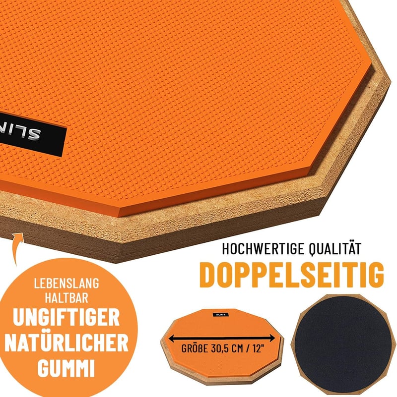 Slint kétoldalú 30 cm-es gyakorló dobpad szett ütőkkel és táskával