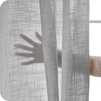 Topfinel Bézs Len Fényáteresztő Függöny Nappalihoz 140x245cm 2db 1