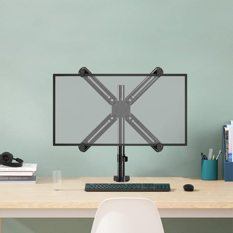 Suptek Univerzális VESA Adapter Monitortartóhoz - 13-27" Képernyőkhöz, 75x75/100x100mm, 8kg Teherbírás, Fekete Acél Keret