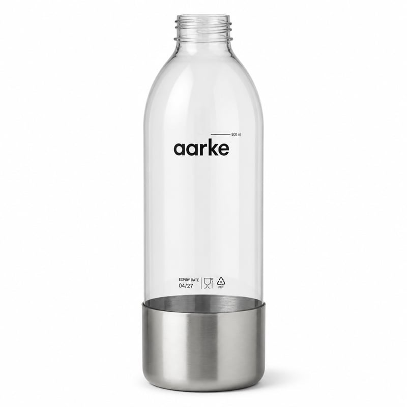 Aarke Carbonator 3 PET palack csere 800 ml BPA-mentes 2 db szódagéphez homok színű rozsdamentes acél szódavíz készítőhöz