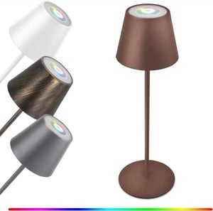 GGNOO RGB LED stolna svjetiljka - bežična, prigušiva, smeđa