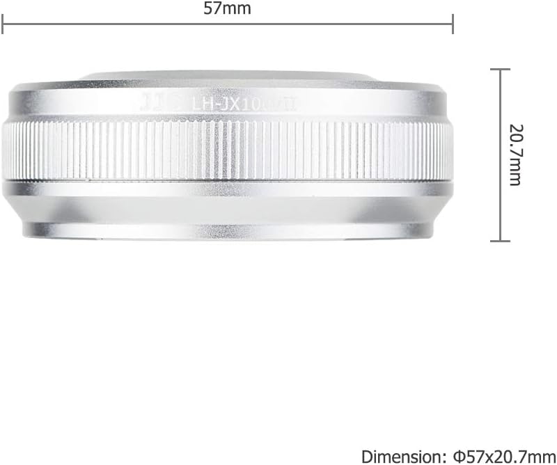 Fujifilm X100 sorozathoz JJC fém napellenző és adaptergyűrű - Ezüst