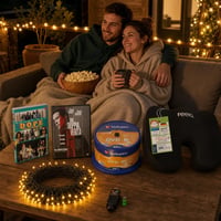 Filmest kuckócsomag: 2 db DVD-film + 50 db írható DVD-R + ortopéd ülőpárna + 10 m LED fényfüzér 1