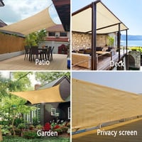 Vocray Árnyékoló Háló 3,5x3,5m - 90% UV Védelem, Légáteresztő Napvédő Háló Szemekkel, Pergola, Terasz, Erkély, Kocsibeálló és Medence Takará 9