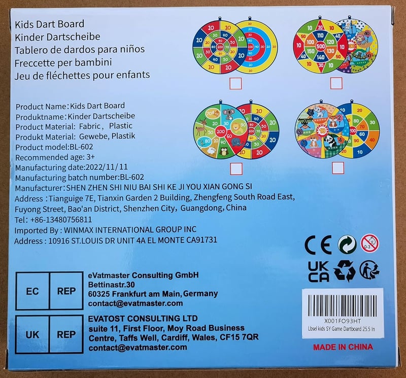 Lbsel Darts Célbadobó Játék Gyerekeknek - Beltéri/Kültéri Szórakozás 65cm