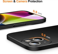 iPhone 14 Plus Ultravékony Fekete Szilikon Védőtok 6,7" 4