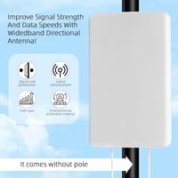 JAOGAUS 5G LTE Kültéri Antenna 18dBi Erősítővel - Nagy Hatótávolságú Jelerősítő 700-4000MHz - 2x10m Kábellel TS9/SMA Csatlakozóval 3G 4G Rou 7