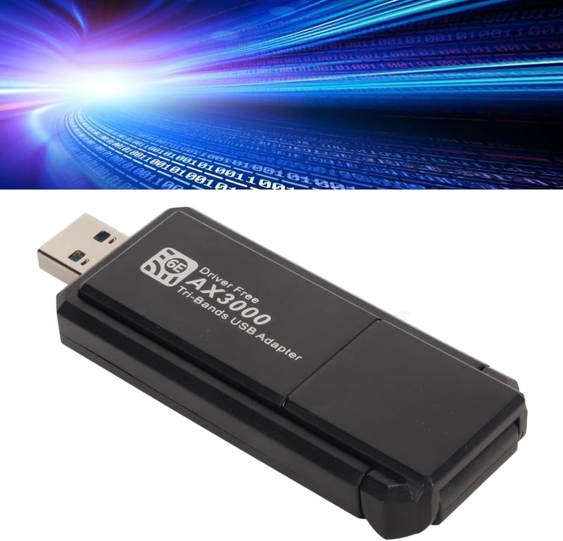 Annadue WiFi 6E USB adapter, 3000 Mbit/s, hármas sávú, Windows 10/11-hez