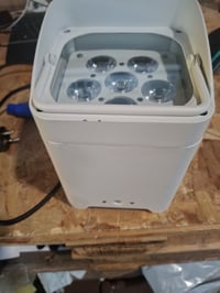 PUZILOZA 108W Akumulatorsko LED Par svjetlo RGBWA+UV, bijelo, s daljinskim upravljačem, DMX i aplikacijom — kozmetičko oštećenje (stanje: vidi 2. sliku) 3
