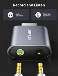 JSAUX USB hangkártya adapter PC-hez és PlayStation-höz - szürke 3