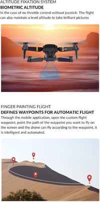 Airon Raptor 8K összecsukható drón 4K kamerával, 120° panoráma és lassított felvétel 4