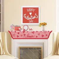 Piros csipkés kandallófutó Valentin-napra (50x230 cm) - Újracsomagolt 1