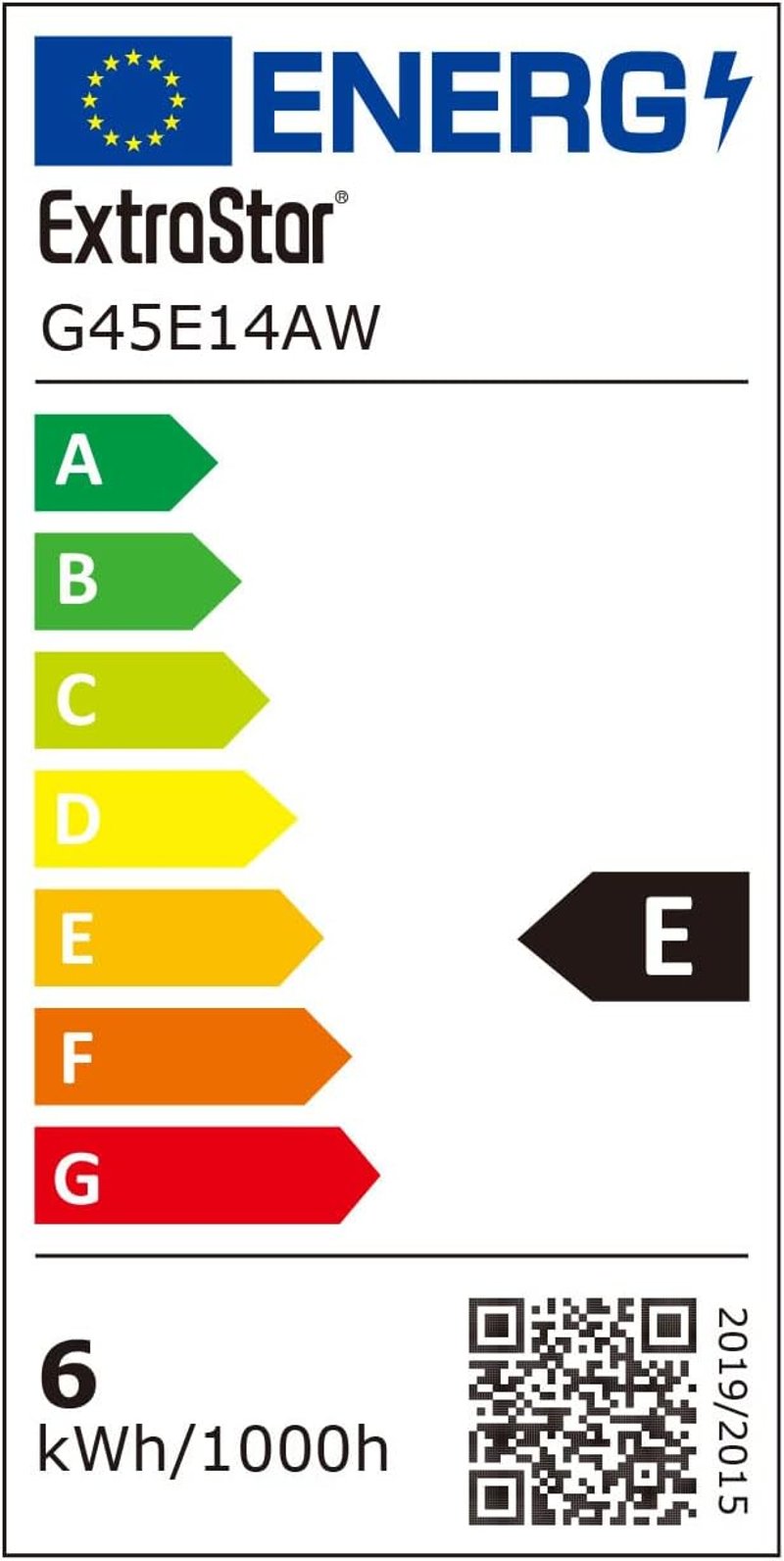 LED Filament E14 G45 Izzó - 6W Vintage Meleg Fehér 3000K 750lm - Halogén 60W Helyettesítő - Nem Szabályozható - 6 db Csomag