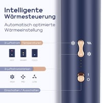 PARWIN PRO 5 az 1-ben MaxAIR ionos hajformázó szett, kék - hajszárító, meleglevegős kefe, göndörítő 5