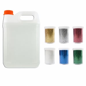 Set Adeziv Transparent Cléopâtre 2 kg + 6 Borcănașe cu Sclipici + 5 Cutii de Depozitare — cutii de depozitare lipsă (stare: vezi poza 2)