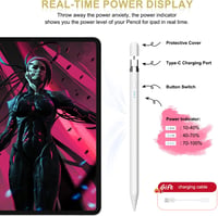 Apple Pencil 1. generációs, USB-C töltésű iPad ceruza gyorstöltéssel és dőlésérzékeléssel 8