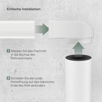 Vent Systems 90 fokos szögletes-kör alakú légcsatorna átalakító, 220x90 mm téglalap alakú csőről Ø150 mm kerek csőre, szellőztető rendszerek 5