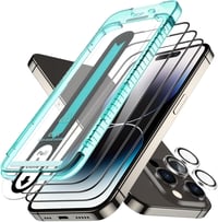 iPhone 14 Pro ESR Armorite edzett üveg képernyővédő fólia szett + kameravédő, 3db 1