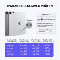 iPad Pro 12.9 QWERTZ billentyűzet tok, érintőpaddal, 7 színű háttérvilágítással - Earto 2