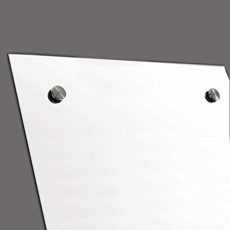 Dripex Keret Nélküli Fürdőszobai Tükör 120x45 cm - Polírozott Szélű Fali Tükör Előfúrt Lyukakkal Hálószobába, Nappaliba