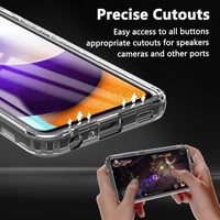 Samsung A32 4G Ütésálló Átlátszó-Sárga TPU Tok 5