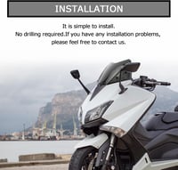 PSLER Motorkerékpár Szélvédő TMAX 530 2012-2016 Modellekhez - Fekete ABS Műanyag Szélfogó Plexi, Első Burkolat, Szélterelő 6