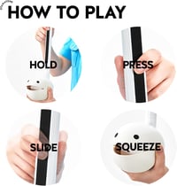 Hamee Otamatone Deluxe Zenélő Játékhangszer - Fehér Színben, 3 AA Elemmel, 45 cm-es Méretben, Különleges Angol Verzió 2