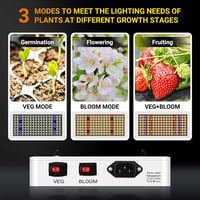 DragonLight BW2000 Növénylámpa LED Teljes Spektrumú UV-IR Fénnyel, Dupla Chip Technológiával, 3 Méteres Kábellel Üvegházi és Szobanövényekhe 3