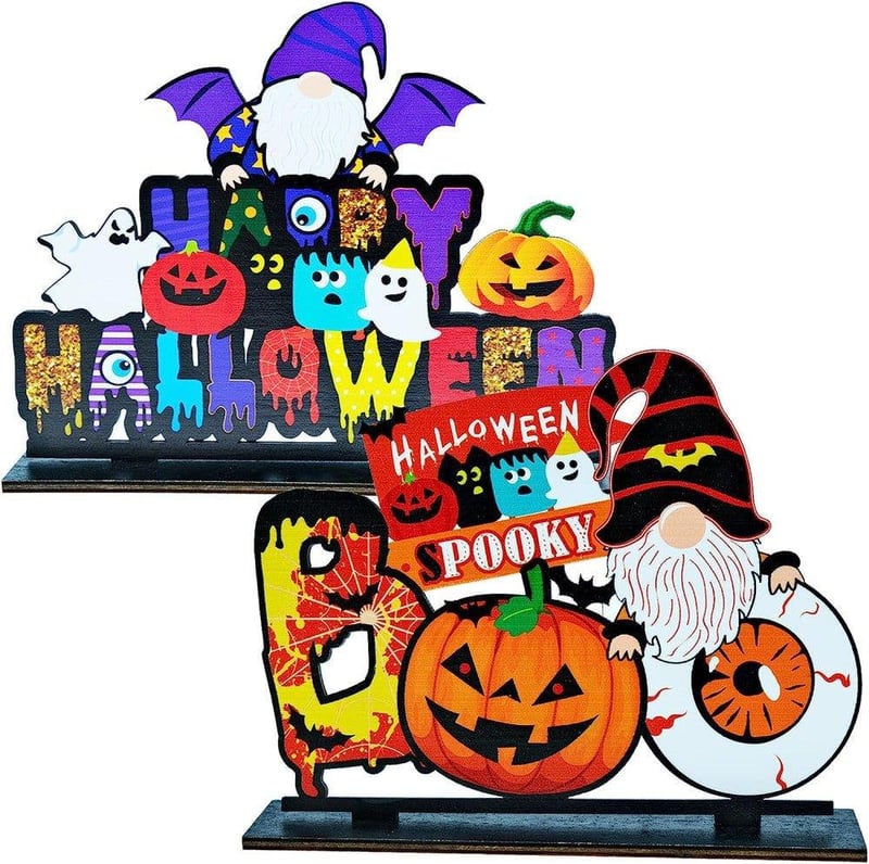 Ijesztő Halloween Tök és Boo Ajtódísz Szett - 2 db-os Dekoráció