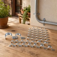 Biztos csőbilincs-gyorscsomag: 2 db galvanizált acél EMT csőbilincs + 3 db كايدك 1 1 4 1