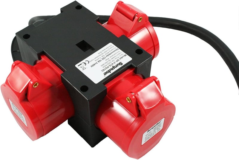 Ipari CEE adapter 16A 400V 5-pólusú IP44 - erősáramú elosztó építkezéshez