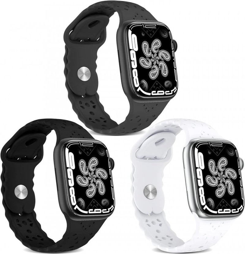Apple Watch Légáteresztő Szilikon Sportszíj - Paisley Mintás