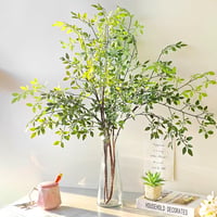 ROLLWAY Műnövény Szett - 2 db 110 cm Élethű Műágak Levelekkel, Hajlítható Eukaliptusz Dekoráció Vázába, Esküvőre, Húsvéti Díszítéshez, Sötét 8