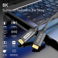 PIPIKA 8K Ultra Gyors Fonott HDMI Kábel 1m - 120Hz 4K Támogatással 7