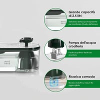 Minthouz 2,5L-es LED-es automata kutyaitatókút macskáknak is, szénszűrővel 4