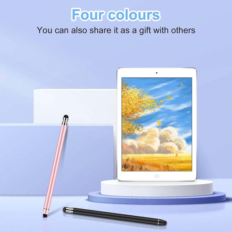 Flintronic 2 az 1-ben érintőceruza tablethez és telefonhoz - fekete és rózsaszín