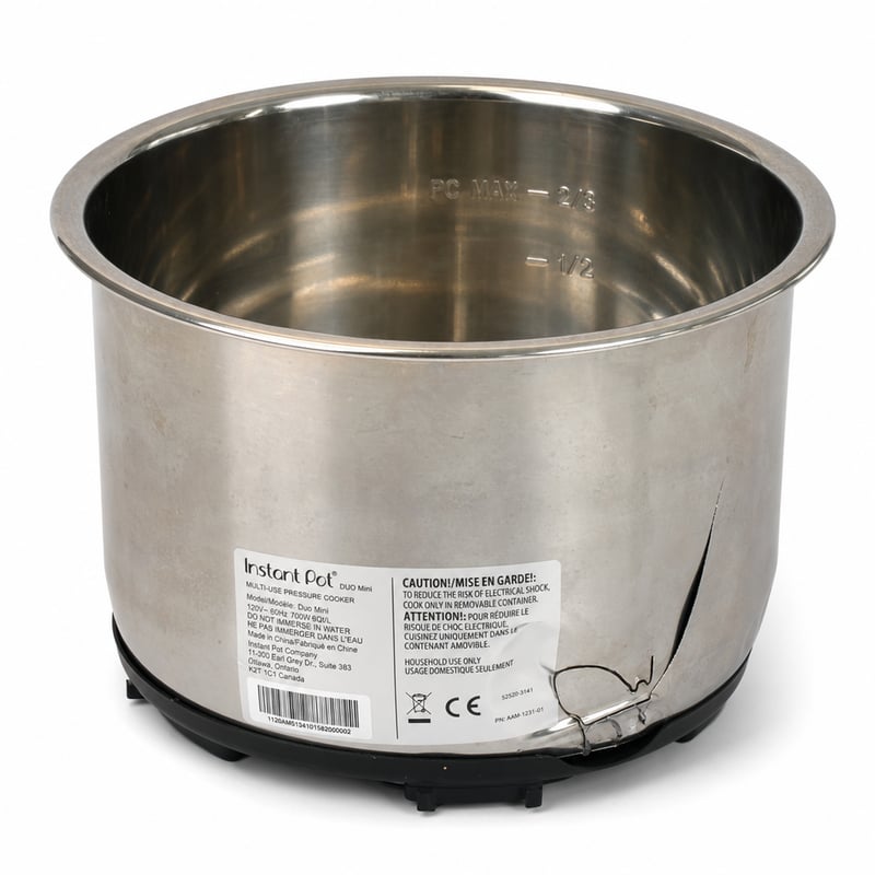 Instant Pot Duo Mini elektromos multifőző gyorsfőző 3L – hibás, részben működik: sérült, behajlott hátlap