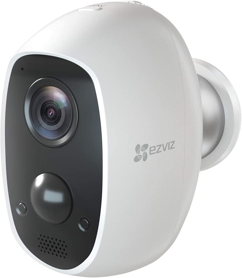 EZVIZ C3A Vezeték Nélküli Kültéri Biztonsági Kamera 1080P Felbontással, 5500 mAh Akkumulátorral, Mozgásérzékelővel és Kétirányú Hanggal, IP6