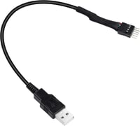 XMSJSIY Fekete USB 2.0 - 9 Tűs Alaplap Hosszabbító Kábel 1