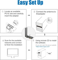 XINGYE WiFi 6 PCIe Adapter 1800Mbps Bluetooth 5.2 - Windows 10/11 kompatibilis 7