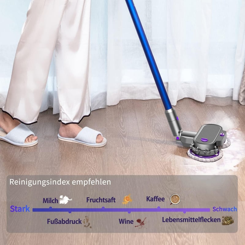 Dyson V15 V11 V10 V8 V7 elektromos felmosó feltét, levehető víztartállyal és dupla forgófejjel