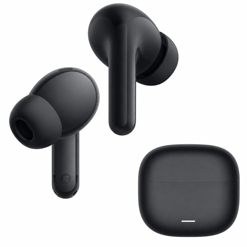 Bezdrôtové slúchadlá Xiaomi Redmi Buds 8 Lite, čierne, 42 dB ANC, Bluetooth 5.4, 36 – bez nabíjacieho USB kábla (stav: pozri 2. obrázok)
