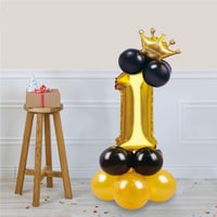 Óriás Arany Számos Születésnapi Lufi Szett - 100cm és 115cm Alumínium Ballonok 4
