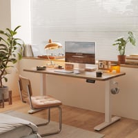 BEXEVUE Elektromos Íróasztal 120x60cm - Állítható Magasságú Álló-Ülő Számítógépasztal, 3 Memória Funkcióval, Ütközésgátlóval, Kábelrendezőve 2