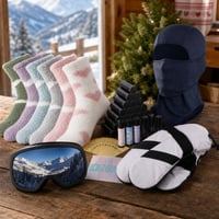 Obiteljski ski paket: 1x naočale + 1x rukavice + 6 pari čarapa + 1x maska + 50x tubica za balzam 1