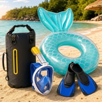 Šnorchlovací set morská panna: 110 cm koleso + panoramatická maska + plutvy + 20 l vak 1