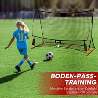A11N SPORTS 2 az 1-ben Futball Edzőháló - 2,1m x 1,5m Hordozható Kétoldalas Labdarúgó Visszapattanó Háló Egyéni és Csapat Edzéshez 4